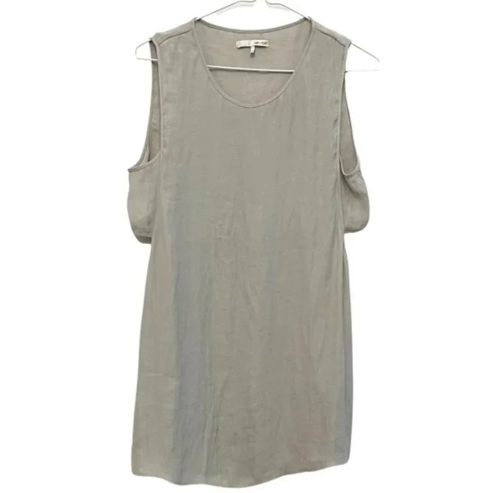 Oak + Fort Sleeveless Long Tank Top Grey Women's Medium - Picture 1 of 10